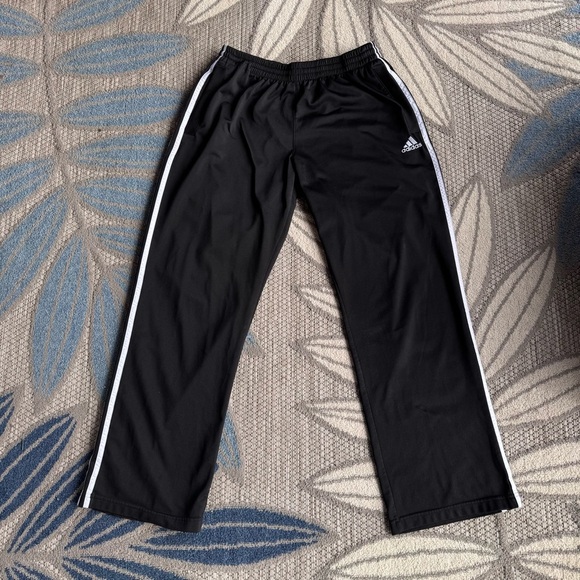 Adidas Men's 2014 Three Stripe Black‎ Track Pants Size Medium - Picture 1 of 6